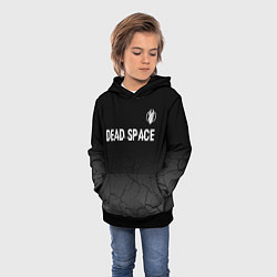 Толстовка-худи детская Dead Space glitch на темном фоне: символ сверху, цвет: 3D-черный — фото 2