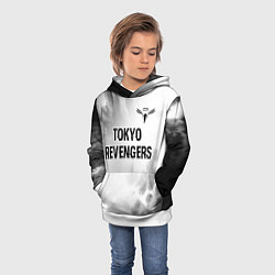 Толстовка-худи детская Tokyo Revengers glitch на светлом фоне: символ све, цвет: 3D-белый — фото 2