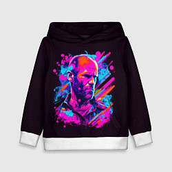 Толстовка-худи детская Jason Statham - pop art, цвет: 3D-белый