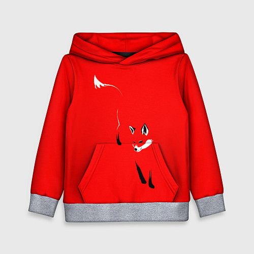 Детская толстовка Красная лиса / 3D-Меланж – фото 1
