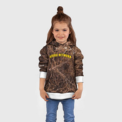 Толстовка-худи детская Нейронные связи мозга, цвет: 3D-белый — фото 2