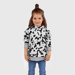 Толстовка-худи детская Далматин - текстура, цвет: 3D-меланж — фото 2