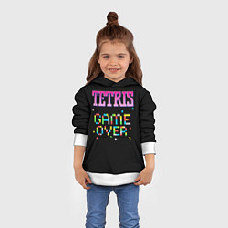 Толстовка-худи детская Tetris - Game Over, цвет: 3D-белый — фото 2