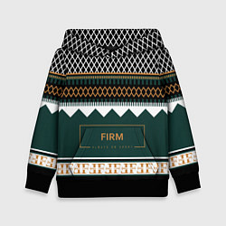 Толстовка-худи детская FIRM как свитер из 90х, цвет: 3D-черный