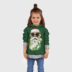 Толстовка-худи детская Добрый Санта, цвет: 3D-меланж — фото 2
