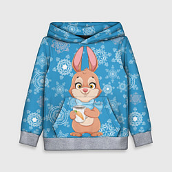 Толстовка-худи детская Морковный кофе, цвет: 3D-меланж