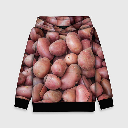 Детская толстовка Картофельные клубни / 3D-Черный – фото 1