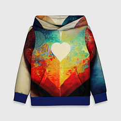Толстовка-худи детская Your heart, цвет: 3D-синий