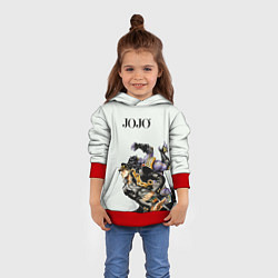 Толстовка-худи детская Стенд Джотаро Куджо Star Platinum, цвет: 3D-красный — фото 2