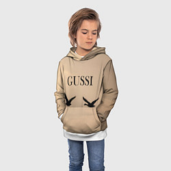 Толстовка-худи детская Гуси в полете, цвет: 3D-белый — фото 2