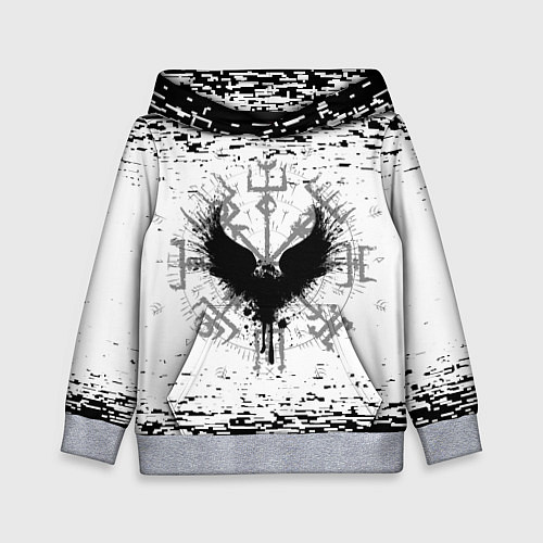 Детская толстовка Eagle and vegvsir / 3D-Меланж – фото 1