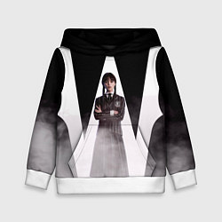 Толстовка-худи детская W wednesday addams, цвет: 3D-белый