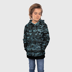 Толстовка-худи детская Камуфляж клякса, цвет: 3D-черный — фото 2