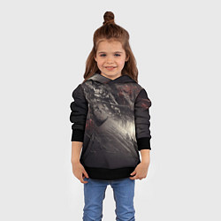 Толстовка-худи детская Космический взрыв, цвет: 3D-черный — фото 2