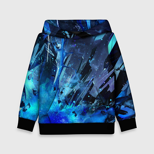 Детская толстовка Ледяной взрыв / 3D-Черный – фото 1