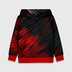 Детская толстовка Черно-Красная штриховка