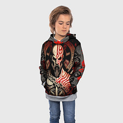 Толстовка-худи детская Кратос кельтский, цвет: 3D-меланж — фото 2