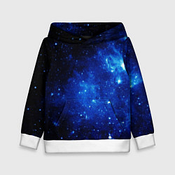 Толстовка-худи детская Сияние космоса, цвет: 3D-белый