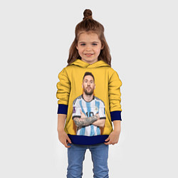 Толстовка-худи детская Lionel Messi 10, цвет: 3D-синий — фото 2