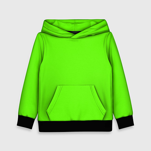 Детская толстовка Кислотный зеленый / 3D-Черный – фото 1