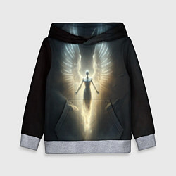 Толстовка-худи детская Парящая девушка ангел, цвет: 3D-меланж