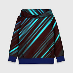 Толстовка-худи детская Stripes line neon color, цвет: 3D-синий