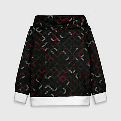 Толстовка-худи детская Текстурный узор, цвет: 3D-белый