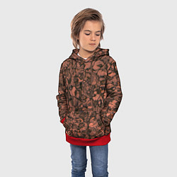 Толстовка-худи детская Лава и огонь, цвет: 3D-красный — фото 2