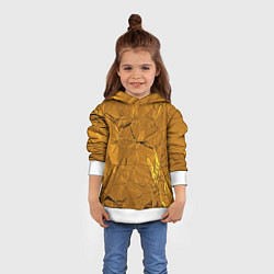 Толстовка-худи детская Золотое стекло, цвет: 3D-белый — фото 2