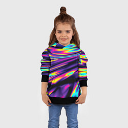 Толстовка-худи детская Glitch colors, цвет: 3D-черный — фото 2