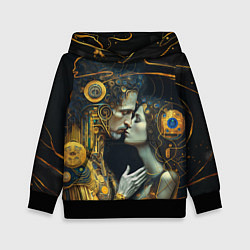 Толстовка-худи детская Gustav Klimt Cyberpunk, цвет: 3D-черный
