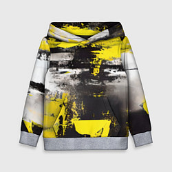 Детская толстовка Черно-желтая абстракция, нейросеть