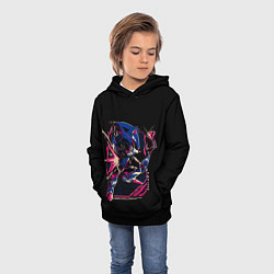 Толстовка-худи детская Кибер-Соник с алмазом, цвет: 3D-черный — фото 2