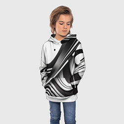 Толстовка-худи детская Разводы, цвет: 3D-белый — фото 2
