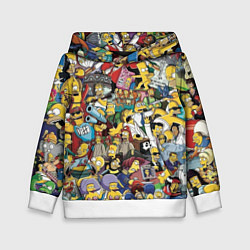 Толстовка-худи детская Simpsonhistory, цвет: 3D-белый