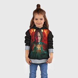 Толстовка-худи детская John Wick catholic church Paris, цвет: 3D-меланж — фото 2