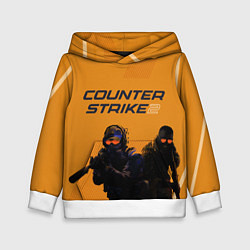 Толстовка-худи детская Counter Strike 2, цвет: 3D-белый