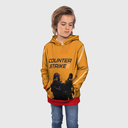 Толстовка-худи детская Counter Strike 2, цвет: 3D-красный — фото 2