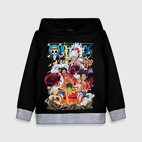 Детская толстовка One Piece all / 3D-Меланж – фото 1