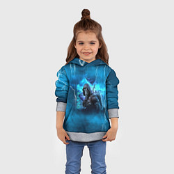 Толстовка-худи детская Stalker sky art blue, цвет: 3D-меланж — фото 2