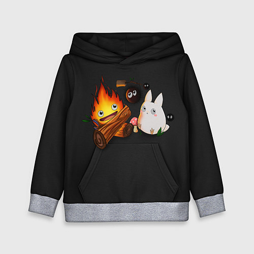 Детская толстовка Кальцифер арт / 3D-Меланж – фото 1