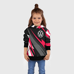 Толстовка-худи детская Volkswagen fast lines, цвет: 3D-черный — фото 2