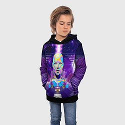 Толстовка-худи детская Goddess with two Beerus - vaporwave, цвет: 3D-черный — фото 2