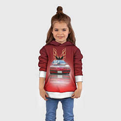 Толстовка-худи детская Американский спорткар Pontiac Firebird, цвет: 3D-белый — фото 2