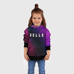 Толстовка-худи детская Belle gradient space, цвет: 3D-черный — фото 2