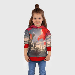 Толстовка-худи детская Победа! 9 Мая, цвет: 3D-красный — фото 2