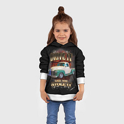 Толстовка-худи детская Пикап Chevrolet Thriftmaster, цвет: 3D-белый — фото 2