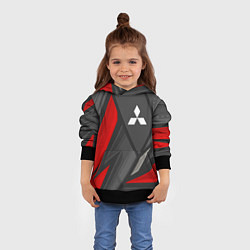 Толстовка-худи детская Mitsubishi sports racing, цвет: 3D-черный — фото 2