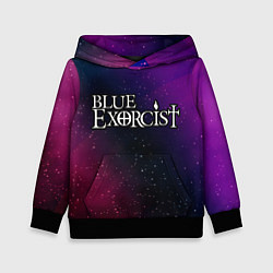 Толстовка-худи детская Blue Exorcist gradient space, цвет: 3D-черный