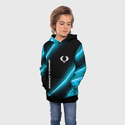 Толстовка-худи детская SsangYong неоновые лампы, цвет: 3D-черный — фото 2